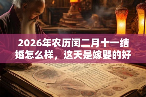 2026年农历闰二月十一结婚怎么样，这天是嫁娶的好日子吗？