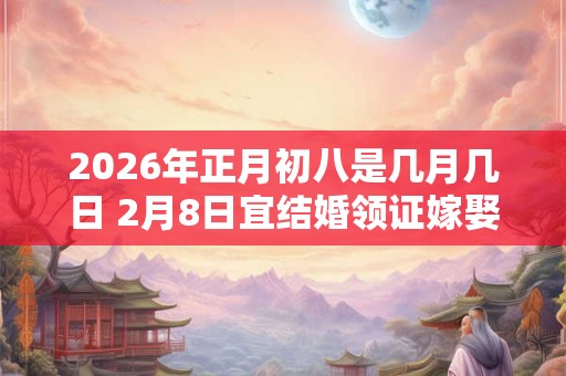 2026年正月初八是几月几日 2月8日宜结婚领证嫁娶