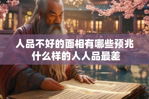 人品不好的面相有哪些预兆 什么样的人人品最差