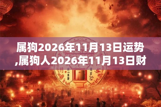 属狗2026年11月13日运势,属狗人2026年11月13日财运,生肖狗2026年11月13日运势