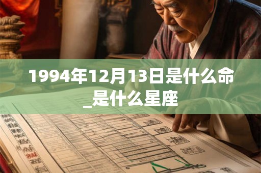 1994年12月13日是什么命_是什么星座