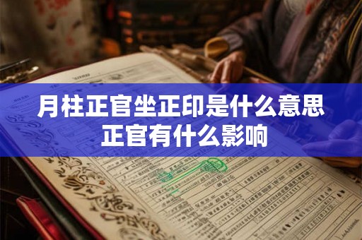 月柱正官坐正印是什么意思 正官有什么影响