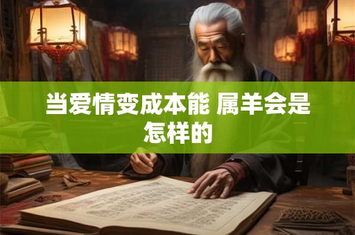 当爱情变成本能 属羊会是怎样的