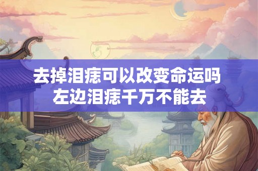 去掉泪痣可以改变命运吗 左边泪痣千万不能去