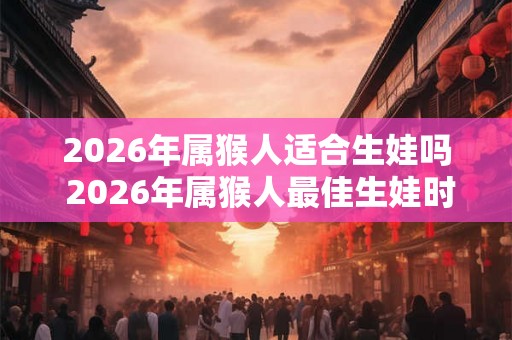 2026年属猴人适合生娃吗 2026年属猴人最佳生娃时机