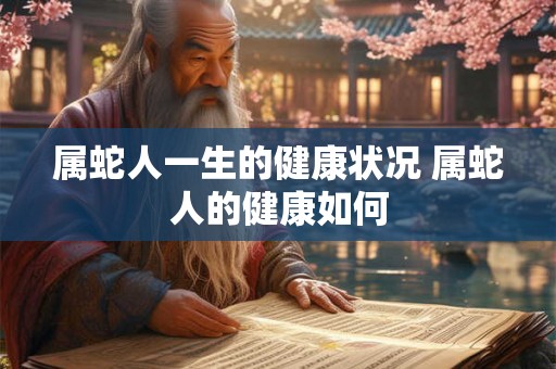 属蛇人一生的健康状况 属蛇人的健康如何