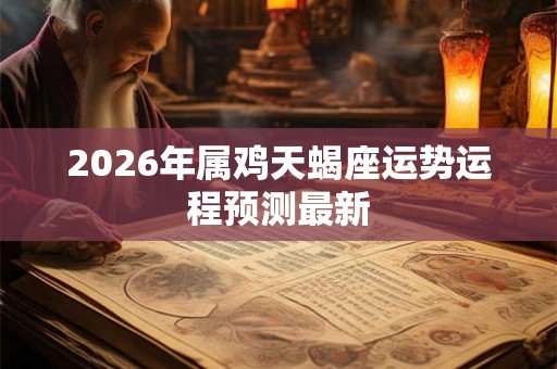 2026年属鸡天蝎座运势运程预测最新