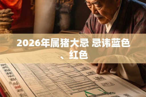2026年属猪大忌 忌讳蓝色、红色