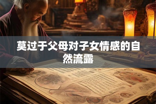 莫过于父母对子女情感的自然流露 莫过于父母对子女情感的自然流露
