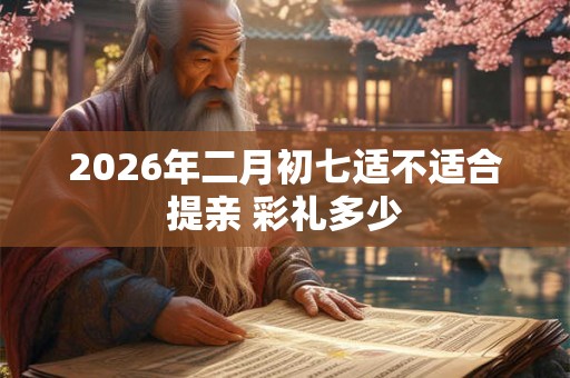 2026年二月初七适不适合提亲 彩礼多少