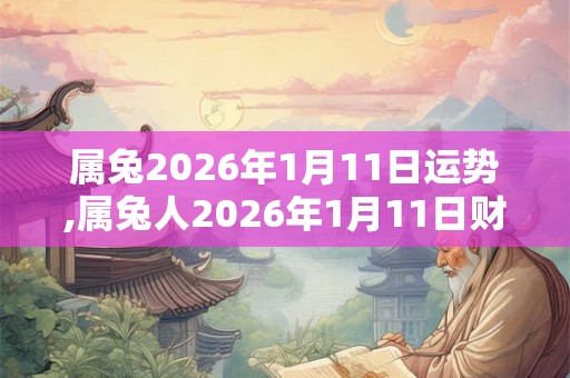 属兔2026年1月11日运势,属兔人2026年1月11日财运,生肖兔2026年1月11日运势