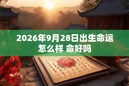 2026年9月28日出生命运怎么样 命好吗