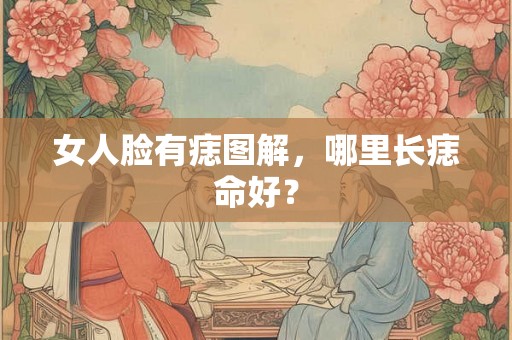 女人脸有痣图解，哪里长痣命好？
