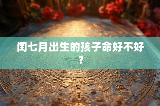 闰七月出生的孩子命好不好？