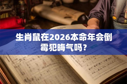 生肖鼠在2026本命年会倒霉犯晦气吗？