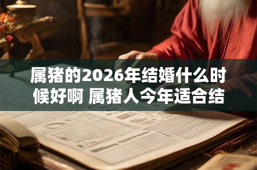 属猪的2026年结婚什么时候好啊 属猪人今年适合结婚吗 属猪的2026年结婚什么时候好啊 属猪人今年适合结婚吗