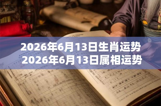 2026年6月13日生肖运势 2026年6月13日属相运势如何