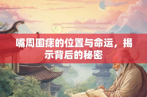 嘴周围痣的位置与命运,揭示背后的秘密 嘴周围痣的位置与命运,揭示背后的秘密