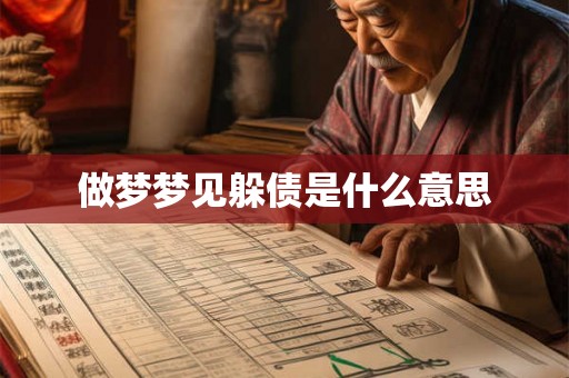 做梦梦见躲债是什么意思