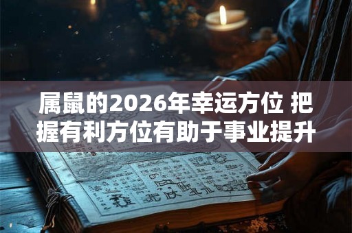 属鼠的2026年幸运方位 把握有利方位有助于事业提升 属鼠的2026年幸运方位 把握有利方位有助于事业提升