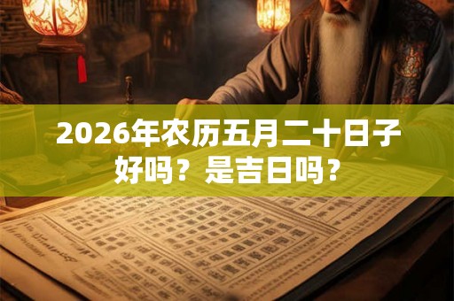 2026年农历五月二十日子好吗？是吉日吗？