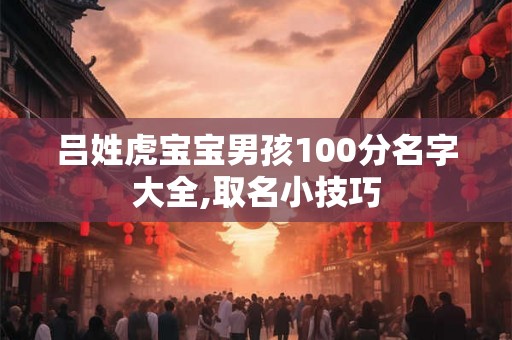 吕姓虎宝宝男孩100分名字大全,取名小技巧