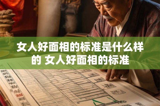 女人好面相的标准是什么样的 女人好面相的标准