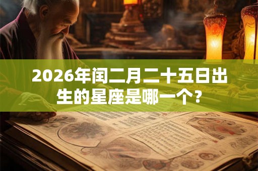 2026年闰二月二十五日出生的星座是哪一个? 2026年闰二月二十五日出生的星座是哪一个?