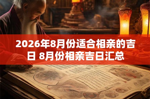 2026年8月份适合相亲的吉日 8月份相亲吉日汇总