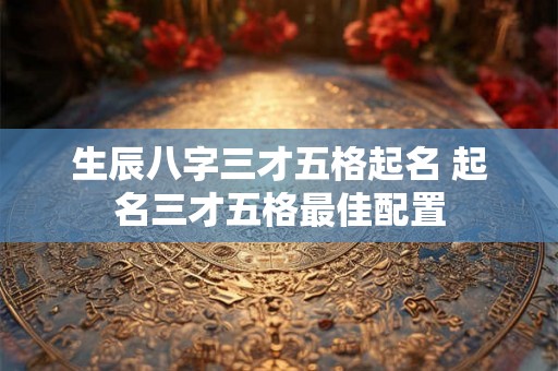 生辰八字三才五格起名 起名三才五格最佳配置
