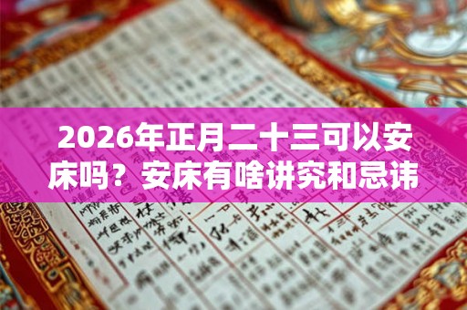 2026年正月二十三可以安床吗?安床有啥讲究和忌讳? 2026年正月二十三可以安床吗?安床有啥讲究和忌讳?