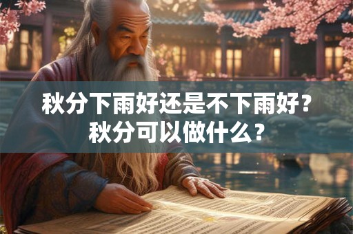 秋分下雨好还是不下雨好？秋分可以做什么？