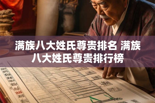 满族八大姓氏尊贵排名 满族八大姓氏尊贵排行榜