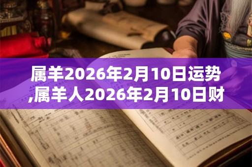 属羊2026年2月10日运势,属羊人2026年2月10日财运,生肖羊2026年2月10日运势