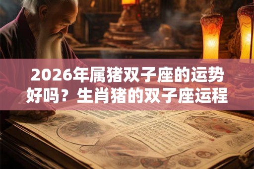 2026年属猪双子座的运势好吗？生肖猪的双子座运程
