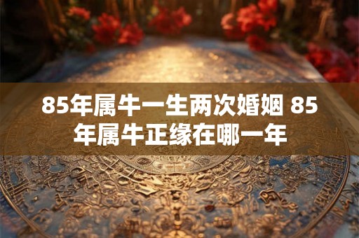 85年属牛一生两次婚姻 85年属牛正缘在哪一年