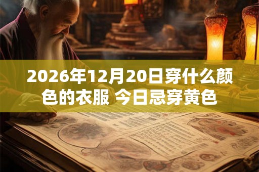 2026年12月20日穿什么颜色的衣服 今日忌穿黄色