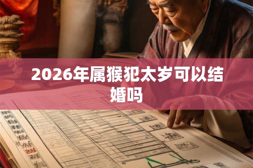 2026年属猴犯太岁可以结婚吗