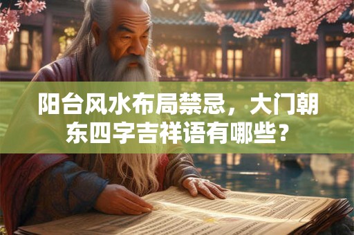 阳台风水布局禁忌，大门朝东四字吉祥语有哪些？