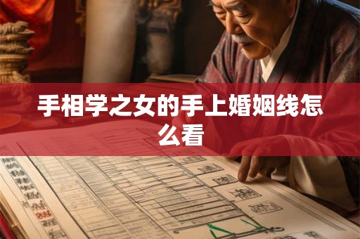 手相学之女的手上婚姻线怎么看
