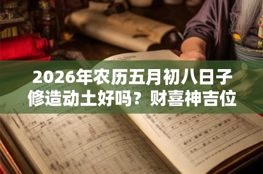 2026年农历五月初八日子修造动土好吗？财喜神吉位在哪？
