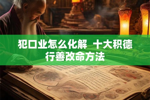 犯口业怎么化解  十大积德行善改命方法