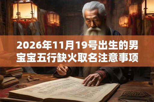 2026年11月19号出生的男宝宝五行缺火取名注意事项