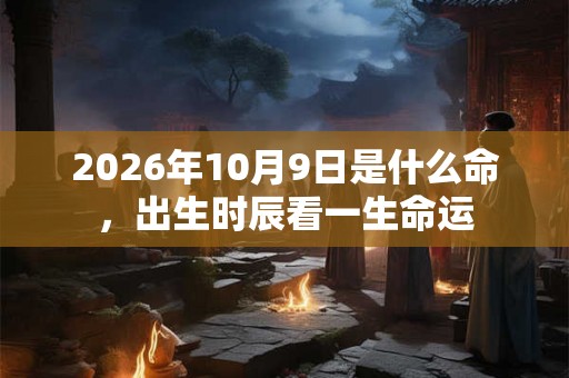 2026年10月9日是什么命，出生时辰看一生命运