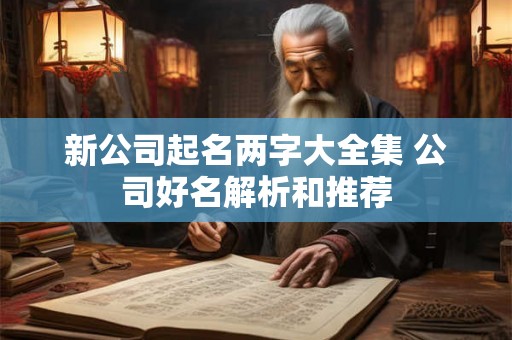 新公司起名两字大全集 公司好名解析和推荐 新公司起名两字大全集 公司好名解析和推荐