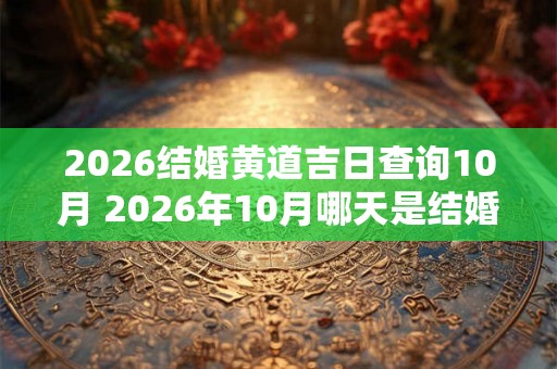 2026结婚黄道吉日查询10月 2026年10月哪天是结婚黄道吉日