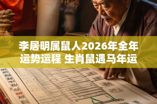 李居明属鼠人2026年全年运势运程 生肖鼠遇马年运势如何