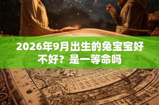 2026年9月出生的兔宝宝好不好?是一等命吗 2026年9月出生的兔宝宝好不好?是一等命吗