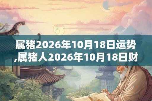 属猪2026年10月18日运势,属猪人2026年10月18日财运,生肖猪2026年10月18日运势 属猪2026年10月18日运势,属猪人2026年10月18日财运,生肖猪2026年10月18日运势