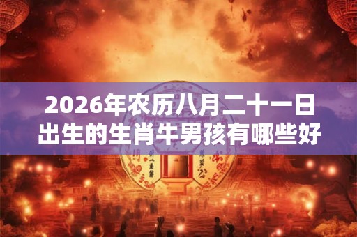 2026年农历八月二十一日出生的生肖牛男孩有哪些好听的名字